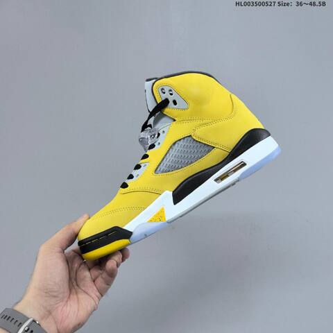 Jordan Air Jordan 5 Retro Yellow Multi Yellow Black Grey EU 36-48 5 Basketball - Unisex (BS-65862)