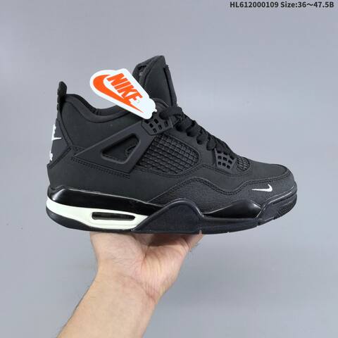 Jordan Air Jordan 4 Retro Black 36-47 5 Basketball - Unisex (BS-67030)