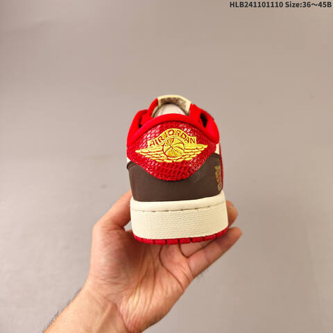 Jordan Air Jordan 1 Low x Travis Scott Brown White Red EU 36-45 Casual - Unisex (BS-63868)
