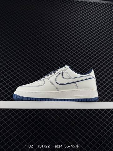 Nike Air Force 1 Low 07 White Navy Blue EU 36-45 Lifestyle - Unisex (BS-74415)