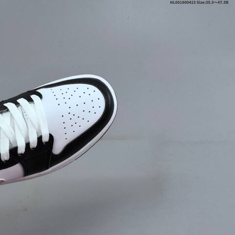 Jordan Air Jordan 1 Low Black White Pink 35 5 47 5B Casual - Unisex (BS-66081)