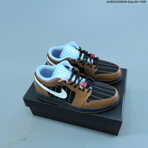 Jordan Air Jordan 1 Low Light British Tan Black White EU 36-45 Lifestyle - Unisex (BS-66042)