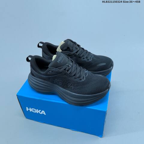 HOKA Bondi 8 Light Grey Pale Yellow Neon Yellow EU 36-45 Running Shoe Running Sneakers - Unisex (BS-69375)
