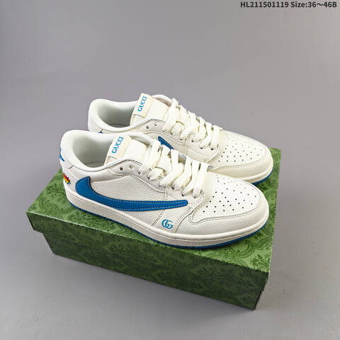Jordan Air Jordan 1 Low White Blue EU 36-46 Casual - Unisex (BS-63460)