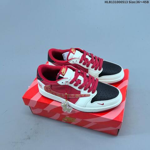Nike Air Jordan 1 Low White Red Black EU 36-45 Lifestyle - Unisex (BS-65973)