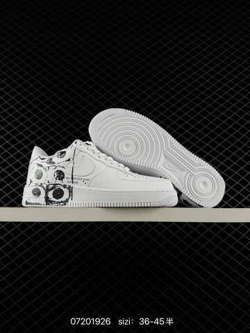 Nike Air Force 1 07 White Black Navy Blue EU 36-45 Casual - Unisex (BS-70161)