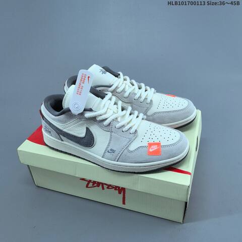 Nike Air Jordan 1 Low Navy Blue White Gray EU 36 45 Lifestyle - Unisex BS-66994
