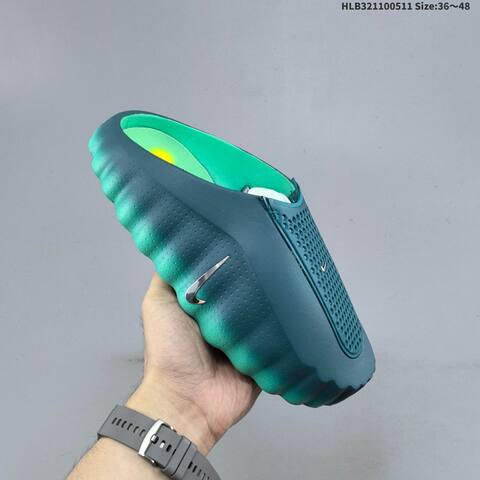 Nike Mind 001 Dark Teal Bright Green Silver EU 36-48 Slides - Unisex BS-60411