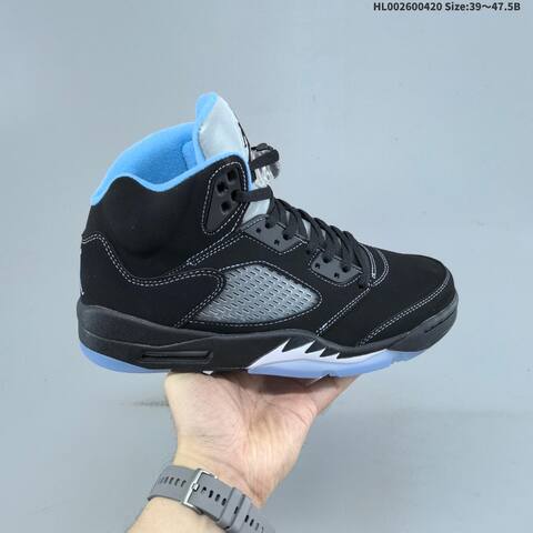 Jordan Air Jordan 5 Retro Black University Blue 39-47 5 Basketball - Unisex (BS-66118)