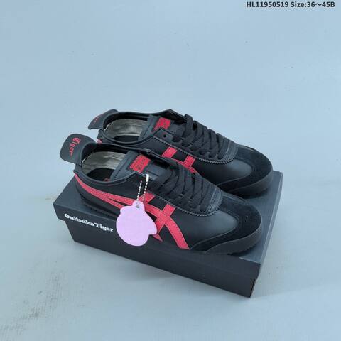 Onitsuka Tiger Mexico 66 Black Red EU 36-45 Sneaker Casual Sneakers - Unisex (BS-68821)