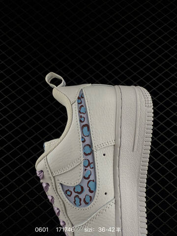 Nike Air Force 1 07 White Light Purple Light Blue Brown EU 36-42 Lifestyle - Unisex (BS-71061)