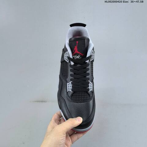 Jordan Air Jordan 4 Retro Black Red Gray 36 47 5 Basketball - Unisex (BS-66116)