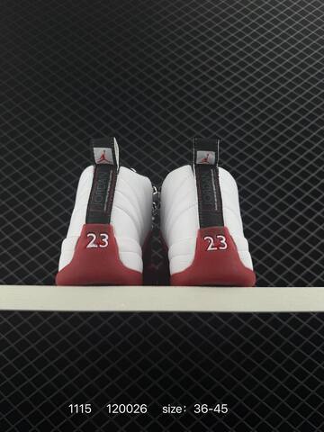 Jordan Air Jordan 12 Retro White Red Black Silver EU 36-45 Basketball Shoe - Unisex BS-80265