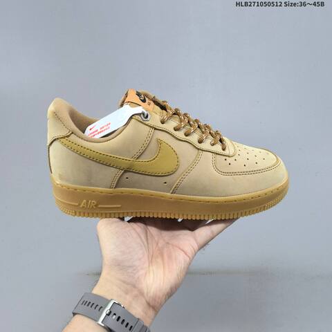Nike Air Force 1 07 White Beige Grey Orange Neon Green Wheat Tan Gum EU 36 45 Sneaker EU 36-45 - Unisex BS-60399