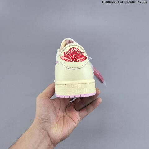 Nike Air Jordan 1 Low Travis Scott Cream White Pink 36 47 5 Lifestyle - Unisex (BS-66989)
