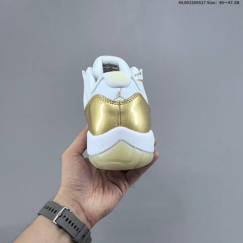 Jordan Air Jordan 11 Retro Low White Metallic Gold EU 40-47 5 Basketball - Men's (BS-65861)