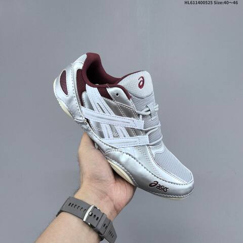 ASICS Hypersync Silver White Maroon Cream EU 40-46 Running Shoe Running Sneakers - Men s BS-68797