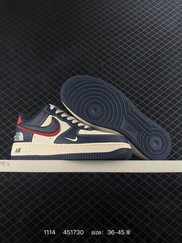 Nike Air Force 1 Low Navy Cream Red And Black White EU 36-45 5 Lifestyle - Unisex (BS-74212)