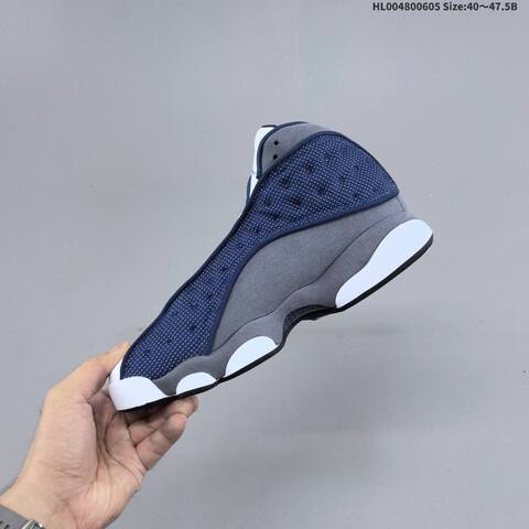 Jordan Air Jordan 13 Retro Flint Navy Grey White 40 47 5 Basketball - Men s BS-65806