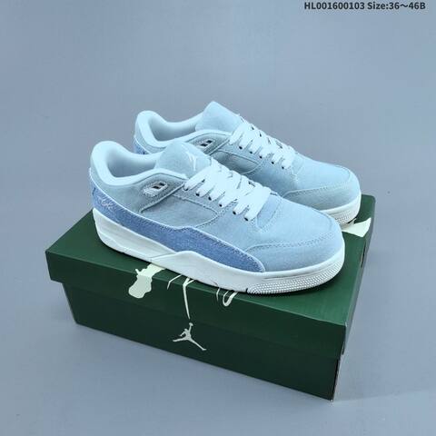 Jordan Air Jordan 4 Retro Light Blue White 36 46B Lifestyle - Women's (BS-67136)