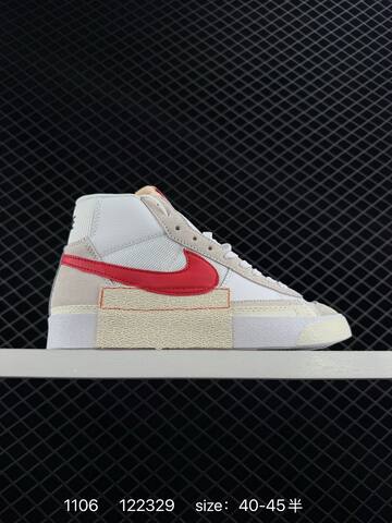 Nike Blazer Mid Pro Club White Red EU 40-45 Lifestyle - Men's (BS-74328)