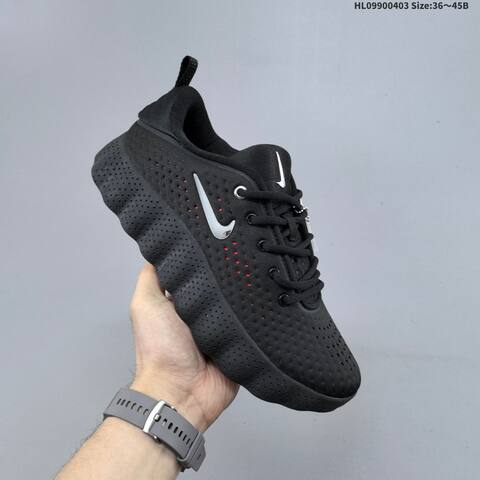 Nike Mind 002 Black Metallic Silver Red EU 36-45 Running Shoe - Unisex BS-60956