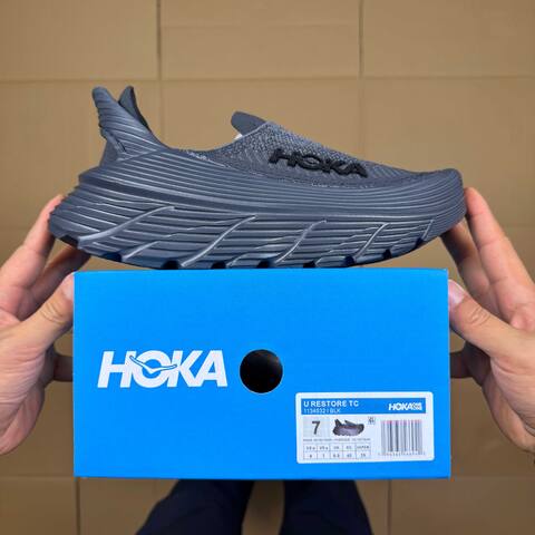 HOKA ONE ONE Restore TC All Black Sneaker Casual Sneakers BS-86932