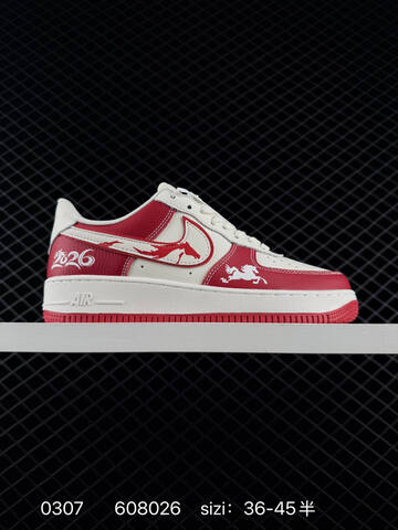 Nike Air Force 1 Low DF0188-129 White Red Black EU 36-45 Lifestyle - Unisex (BS-72749)