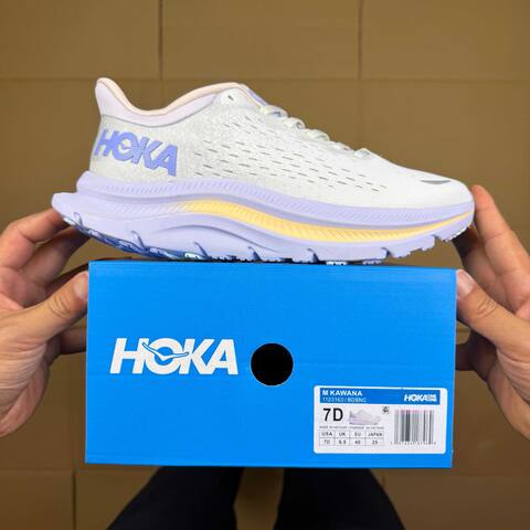 HOKA Kawana White Light Purple Pale Yellow Running Shoe Running Sneakers (BS-86926)