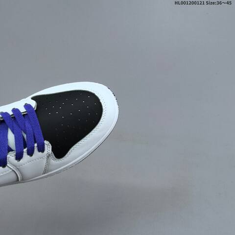 Jordan Air Jordan 1 Retro High OG White Black With Purple Laces 36 45 Basketball - Unisex (BS-66894)