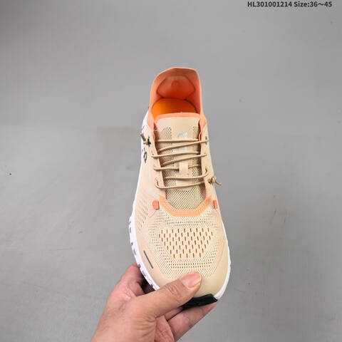 On Cloud 6 Coast Beige Peach White Black EU 36-45 Running Shoe Running Sneakers Unisex BS-69745