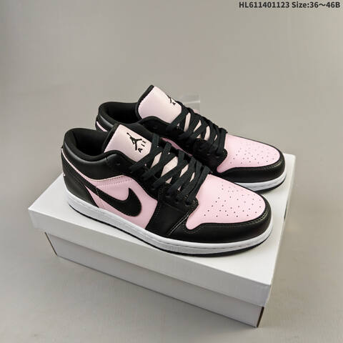 Jordan Air Jordan 1 Low Pink Black White EU 36-46 Casual - Unisex (BS-63210)