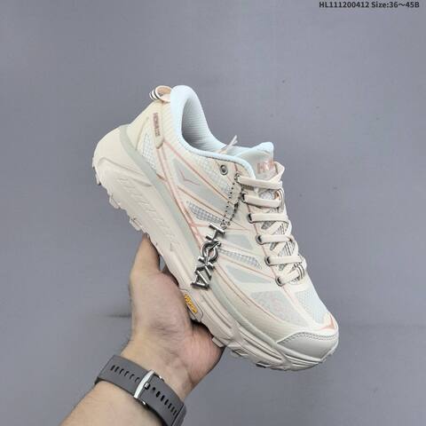 HOKA ONE ONE Mafate Speed 2 Light Beige White Peach EU 36-45 Trail Shoe Trail Running Sneakers - Unisex (BS-69354)