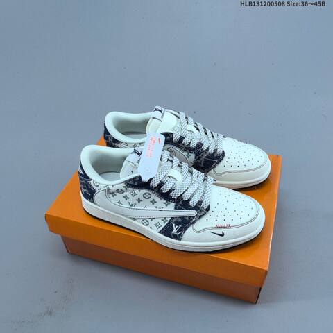 Jordan Air Jordan 1 Low White Navy Blue Black EU 36-45 Casual - Unisex (BS-66007)