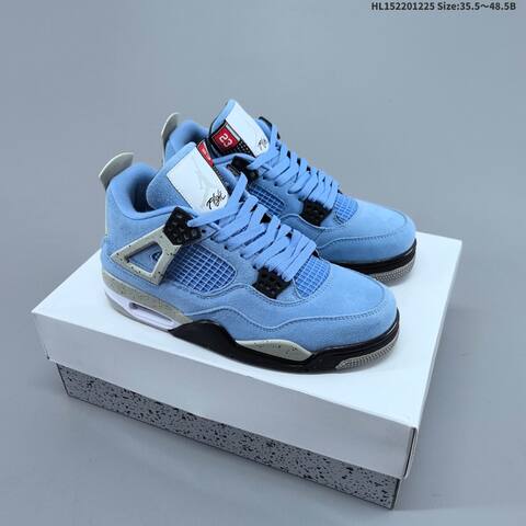 Jordan Air Jordan 4 Retro Light Blue Black White 35 5 48 5B Basketball - Unisex (BS-67273)