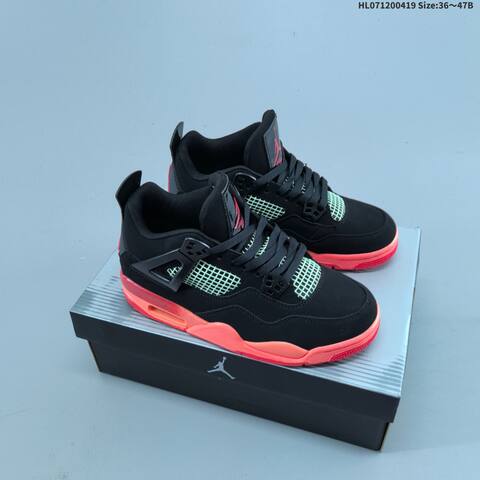 Jordan Air Jordan 4 Retro Black Bright Crimson EU 36-47 Basketball - Unisex (BS-66142)