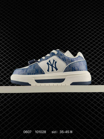 MLB Chunky Liner NY Monogram Off White Navy Blue EU 35-45 Skate Shoe Skate Sneakers - Unisex