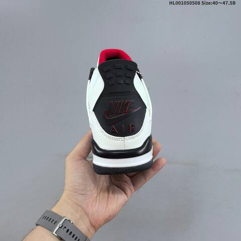 Jordan Air Jordan 4 Retro White Black Red EU 40-47 5 Basketball - Men's (BS-66019)