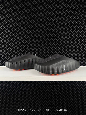 Nike Mind 001 Recovery Slide Black With Orange Accents 36-45 - Unisex (BS-72791)