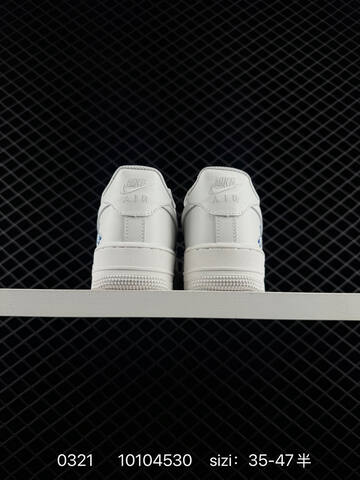 Nike Air Force 1 07 CW2288-111 White With Blue Yellow Graphic Accents EU 35-47 5 Lifestyle - Unisex (BS-72539)