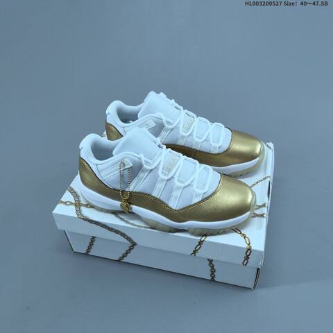 Jordan Air Jordan 11 Retro Low White Metallic Gold EU 40-47 5 Basketball - Men's (BS-65861)