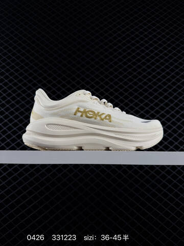 HOKA Bondi 9 Cream White Off White EU 36-45 Running Shoe Running Sneakers - Unisex (BS-86248)