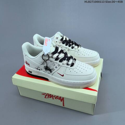 Nike Air Force 1 07 Low White Navy Red Black EU 36-45 Sneaker - Unisex BS-62017