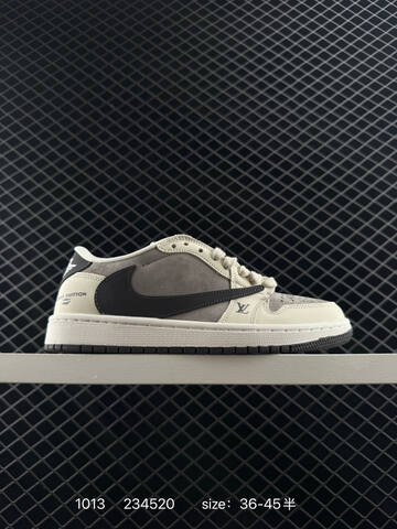Jordan Travis Scott x Air Jordan 1 Low Louis Vuitton Off White Black Red EU 36-45 Sneaker - Unisex BS-80525