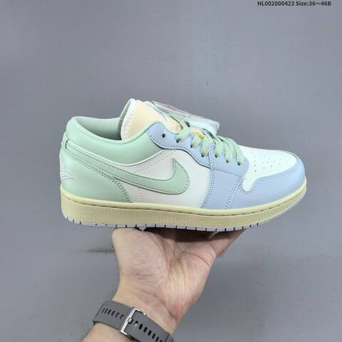 Jordan Air Jordan 1 Low White Light Blue Mint Green EU 36-46 Casual - Unisex (BS-66077)