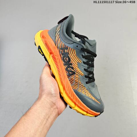 HOKA ONE ONE Mafate Speed 4 Grey Orange Yellow Black EU 36-45 Trail Shoe Trail Running Sneakers Unisex BS-69477