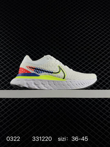 Nike Zoom React Infinity Run Flyknit 3 White Black Cream Multicolor 36-45 Running - Unisex (BS-72513)