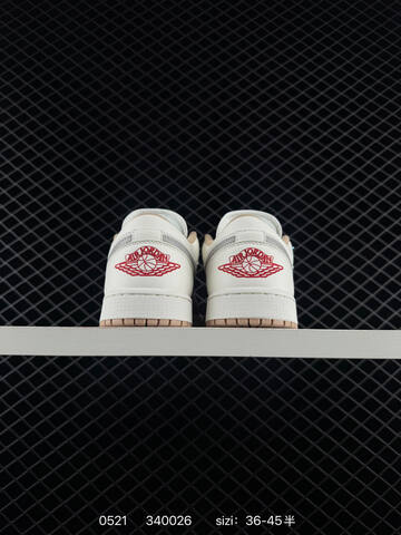 Jordan Air Jordan 1 Low White Grey Beige With Red Accents EU 36-45 5 Basketball - Unisex BS-79250