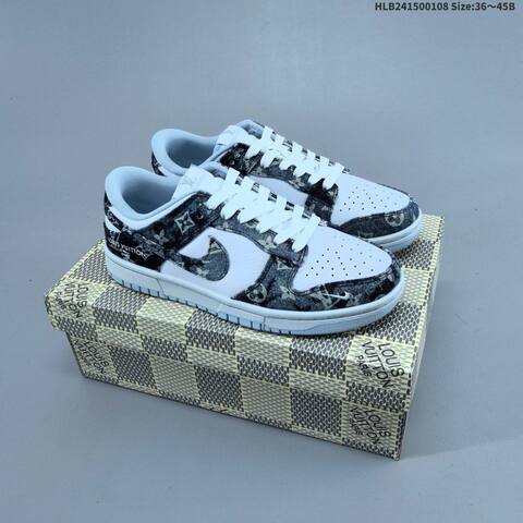 Nike Dunk Low White Brown Blue EU 36-45 Skate Shoe - Unisex BS-62131