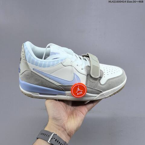 Nike Air Jordan Legacy 312 Low White Grey Light Blue 36 46B Basketball - Women's (BS-66188)